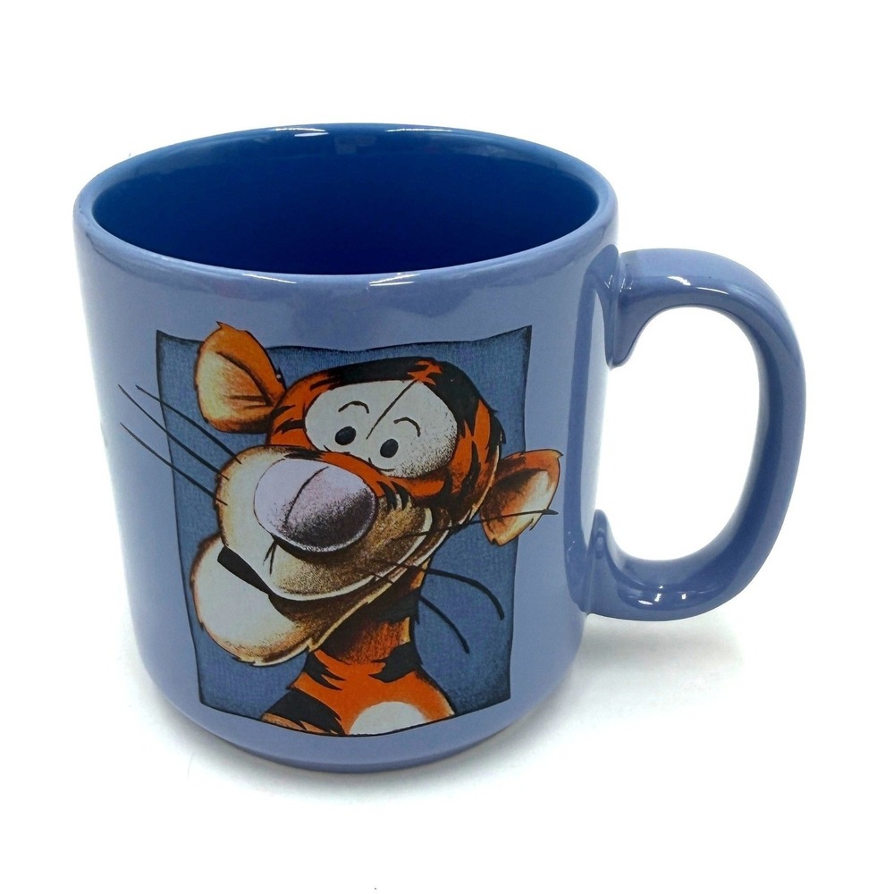 Disney‎ Tigger Coffee Mug Standard Blue Vintage 2000s